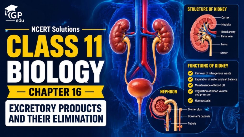 NCERT Solutions For Class 11 Biology Chapter 16-Excretory Products and Their Elimination